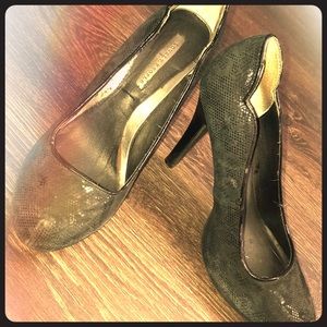 Moderately worn shoes